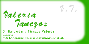 valeria tanczos business card